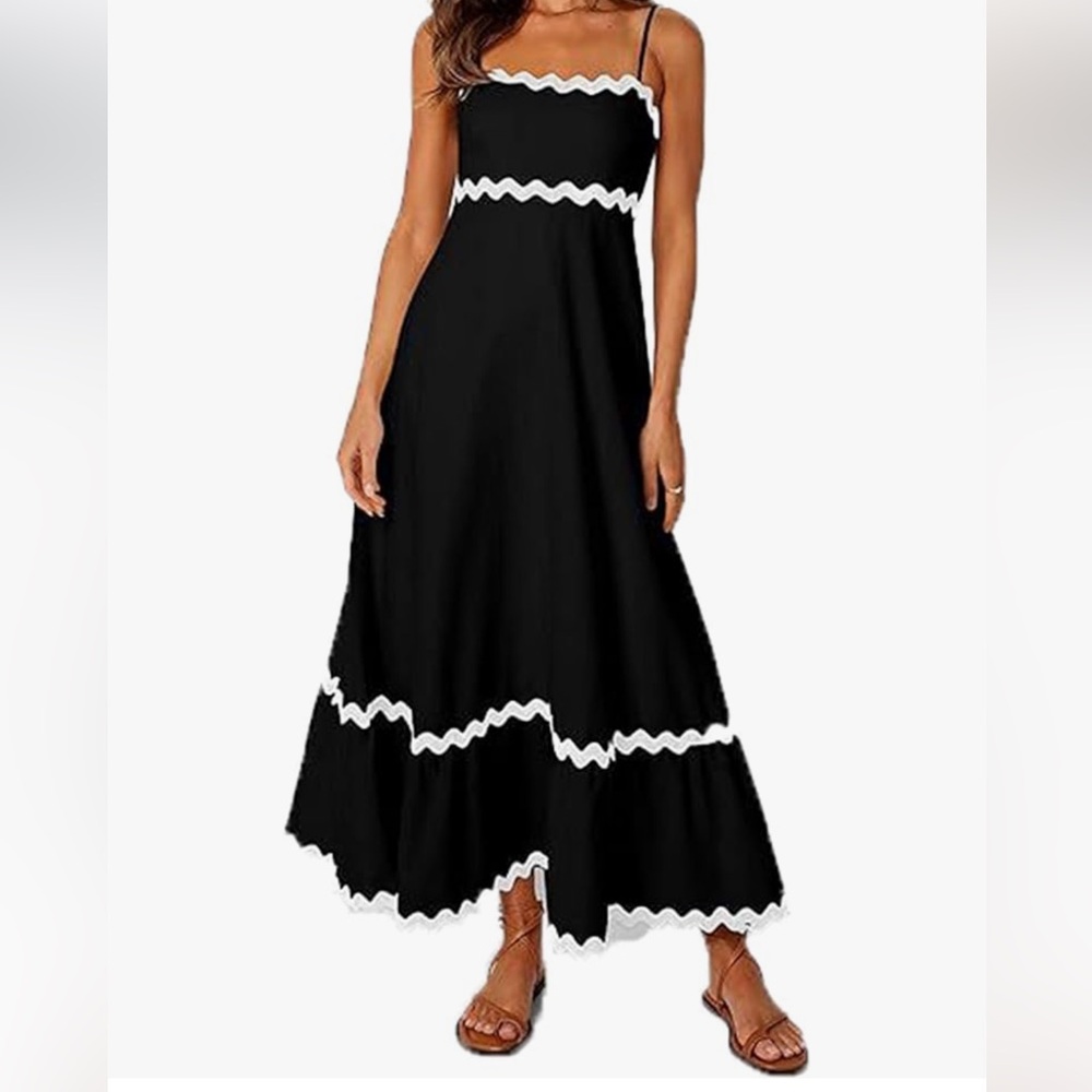 Ric Rac black and white maxi dress